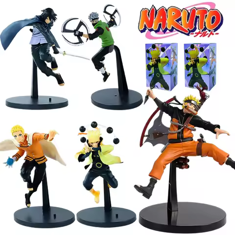 1-5pcs/set Anime Naruto Anime Figures Sasuke Kakashi Naruto Model Toys Collection Hobbies Friend/cla