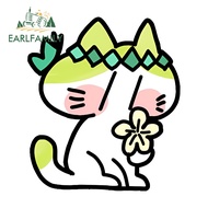 EARLFAMILY MBTI Cat Cartoon Funny Car Sticker Waterproof Campervan Skateboard Trolley Vinyl Decal Oc