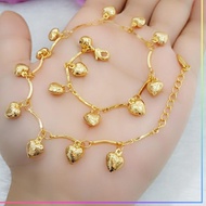 ส่งฟรี GK 032 - สร้อยข้อเท้าผู้ใหญ่ Love Love ชุบทอง 18k Xuping สําหรับผู้หญิง - น่ารัก (ART. 76)