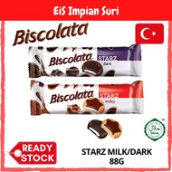 (Ready Stock) Biscolata Starz Milky/Dark 88g Biskut Coklat