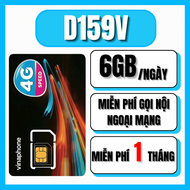 ( Sim MIỄN PHÍ 1 THÁNG ĐẦU ) Sim 5G Vinaphone Gói D159V / VD149 Tặng 6GB/ngày + Miễn phí Nghe Gọi N