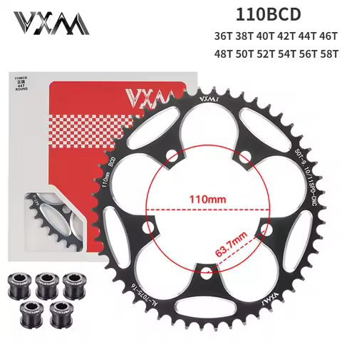 VXM 110BCD Chainring with 5 Disc Screws Road Bike Narrow Wide Chainwheel, for Shimano R7000 R8000 R9