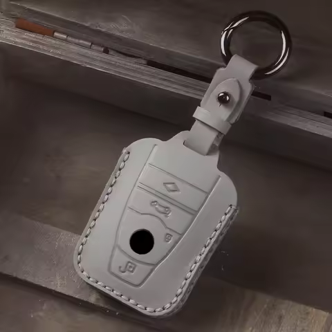 Leather Remote Car Key Cover Case Shell For BMW I3 I8 Series Key Holder Styling Protection key Bag