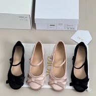 Original Leather Dior Women's Shoes New Style Dior D-Lovely Retro Mary Jane Shoes Women's Flat High 