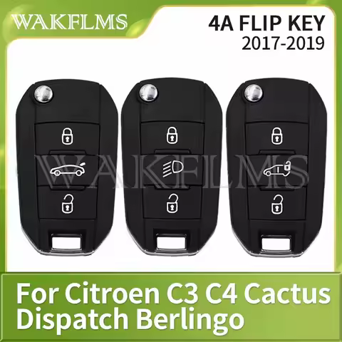 For Peugeot 308 3008 5008 Expert Partner Citroen C3 Dispatch C4 Berlingo 2017 2018 2019 Remote Key 4