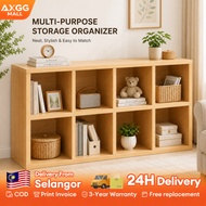 AX 4/6/8/10/15 Cube Bookshelf Rak Buku Multi-Tier Storage Organizer Bookcase White Wood 书架/置物架