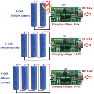 Multi-Cell 2S 3S 4S Type-C to 8.4V 12.6V 16.8V Step-Up Boost LiPo Polymer Li-on Battery Charger Char