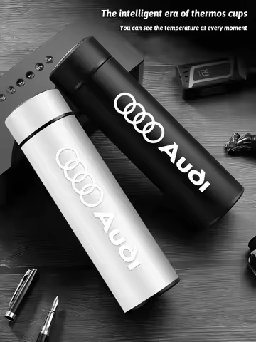 500ML Car Vacuum Cup Thermos Mug 304 Stainless Steel Kettle Teapot For Audi Sline A3 A4 A6 A5 Q5 A1 