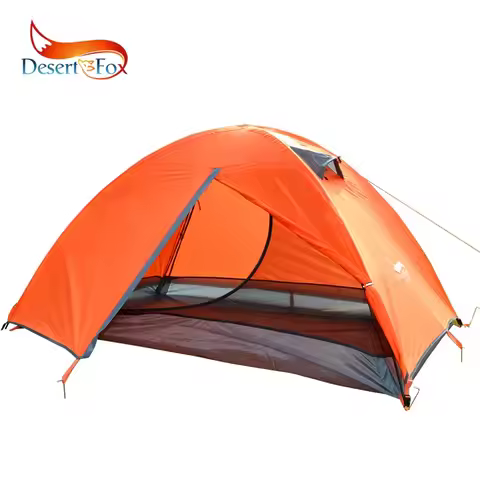 Desert&Fox Backpacking Tent 2 Person Double Layer Camping Tents 4 Seasons Waterproof Breathable Ligh