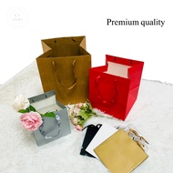 [Ready Stock] Gift Paper Bag Cake Gift Box Surprise Square SIze Door Gift Present Bouquet Gift Kotak Hadiah