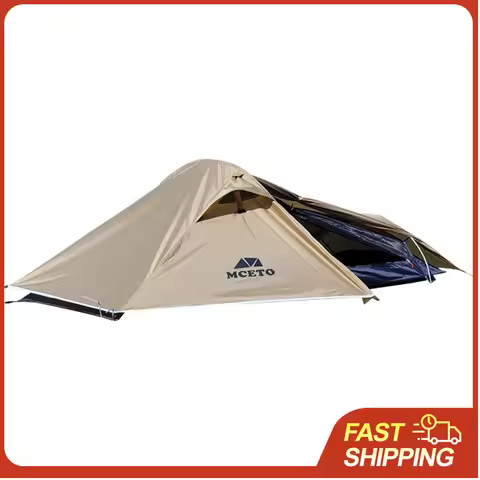 Backpacking Tent 1 Person Ultralight Aluminum Pole Stormproof Camping Tent Suitable for Four Seasons