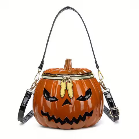 Pumpkin Purse, Novelty Purses for Women FunnyHalloween Purses and Handbags Pumpkin Crossbody Bag