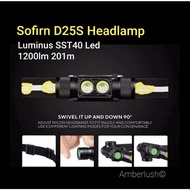 Sofirn D25S 1200lm 201m 2*SST40 Dual LED Headlamp 18650 Flashlight