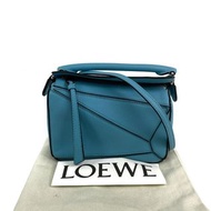 △ LOEWE 羅意威 Light Blue Calfskin Mini Puzzle 2 way bag 淺藍色小牛皮兩用袋-267011837