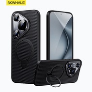 BKWHALE Trường hợp điện thoại từ sợi carbon cho Huawei Pura70 Pro Pura70 Ultra Mate70 Mate60 Pro + v