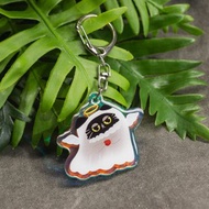 \特別版/ 黑貓 天使 滴膠 壓克力 吊飾 鑰匙圈