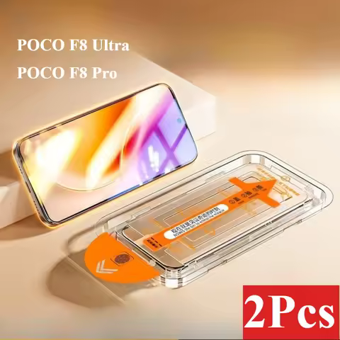 2PC Tempered Glass For POCO F8 Ultra/Poco F8 Pro Dust-free Installation Film Screen Protector For Po