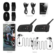 2Set EJEAS V6C PRO+ Football 2 Referee Bluetooth Intercom Arbitration Earhook Full Duplex Earphone H