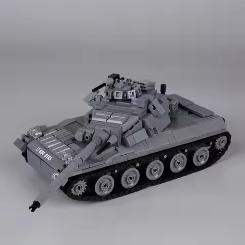 Military French AMX-30 Main Battle Tank MOC Carrier Tracked Armored Vehicle Assembled Building Block