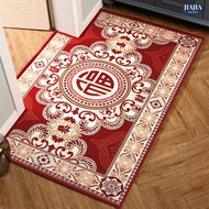 SG 2024 entrance door New Year floor mat red festive door mat home bedroom door anti-slip carpet gif