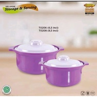 Soup Bowl with Handle Lid 6.5 & 8.5 Inch - Golden Dragon Melamine (T0206) & (T0208)