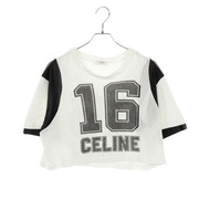 CELINE 16 CELINE 印花短網眼T卹 2X94D785T 棉 白 黑 二手 女款