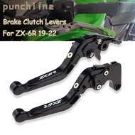 Fit ZX6R ZX636 2019-2022 Clutch Levers For ZX-6R ZX-636 ZX 6 R ZX 636 Folding Extendable Brake Handl