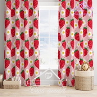 7ft Curtain 150cmx220cm Canadian Cotton Strawberry Curtain Rod 8 Ring Curtain 1Pcs Beautiful Unique