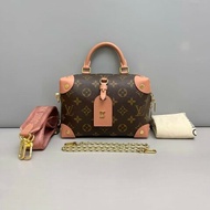 LV Petite Malle Souple老花粉色八角盒子