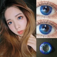 【ready stock & give gifts】2pcs Colorful  Contact lens Yearly use pink contact lenses  degrees0.00-8.