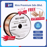 CO2 MIG SOLID WIRE ER70S-6 - 0.8MM/1.0MM (1KG/ROLL) (FOC 5PCS TIP M6*25*0.8MM) D100