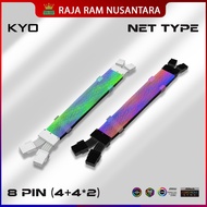 KYO NET ARGB Cable 8 PIN x 2 CPU Cable Extension 4+4pin*2