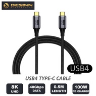 USB4 Thunderbolt 4 USB C Cable Support Thunderbolt 4/3 100W PD Charging 8K Video 40Gbps Data Transfe