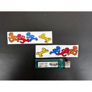 Rossi Run Helmet / Benetton Orang Lari Designs Sticker Cutting Overlapping Reflective #46 #oranglari