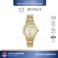 B.N BNB10637-2213S Gold Bracelet Love shape date aperture at 6H Analog Ladies Watch [100% Original]