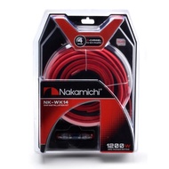 Nakamichi 4 Gauge Wiring Kit NK-WK14 Amp Installation Kit 1200w Max Power Rating Cable Wire 4GA