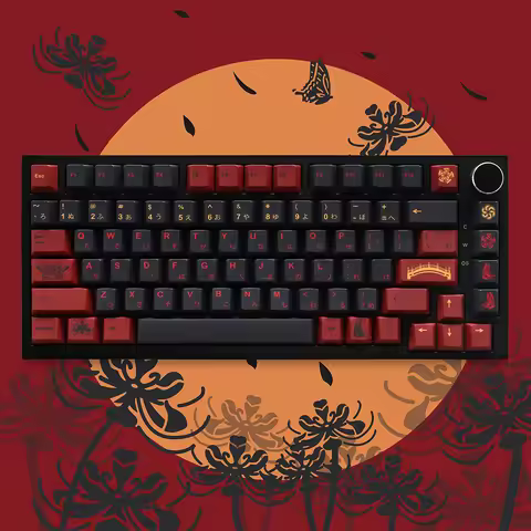 GMK Higanbana JP Keycaps Dye Sublimation Pbt 129 Keys Cherry Profile Keycaps for 61/64/87/104/108 Mx
