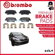 BREMBO Rear Brake Pad Kia Rio 1.4SX UB'14, 1.6,2.0 YD K3 K5'14 / Optima 2.0 TF JF GT'17