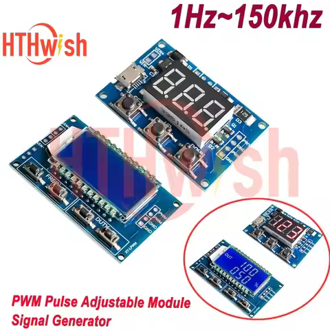 1/2/5pcs 3.3V-30V Signal Generator PWM Pulse Frequency Duty Cycle Adjustable Module LCD Display 1Hz-