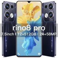 Rin08Pro 5G Smartphone 7.5inch HD Full Screen 12GB+512GB Memory Camera 24MP+58MP telefon murah Factory Selling 5G dual sim dual standby android smart cheap phone 5800 mAh game COD