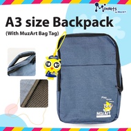 MuzArt's A3 size Polyester Backpack (with Bag Tag)