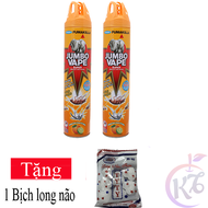 Combo 2 chai Bình xịt muỗi Jumbo chai 600ml hương Cam Chanh Tặng 1 bịch long não 20g - bình xịt côn