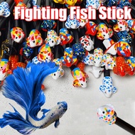 Wooden Fish Trainning Stick Flaring Stick Toy Interactive Betta Stick Toy for Fish Accessories