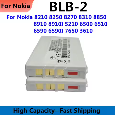 BLB2 BLB-2 Replacement Battery BLB 2 For Nokia 6510 8210 8250 6500 8270 8310 6590 7650 8850 8910 891