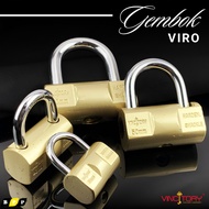 Viro Short Neck Gold 3-children's Round Gate Padlock VINCITORY Lock | Fence Padlock | Safety Padlock |