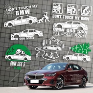 BMW Stickers, G60, G68, 530i, 540i Window Decoration Stickers, Silhouette Stickers, Camping Theme Tr