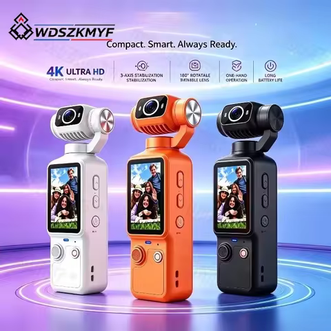 4K Portable HD Action Camera Manual 180 Degree Rotation For YouTube Vlog Video Recording Record Life