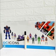 Mianan action figure dc icons superman batman wonderwoman aquaman green lantern flash set 7 justice 