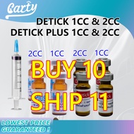 Detick and Detick Plus 1cc & 2cc with Free Syringe Anti Tick and Flea Spot on Treatment