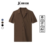 Áo sơ mi cổ vest KJ công sở chất liệu tổ ong thoáng mát KJ-Vua Quần Jeans